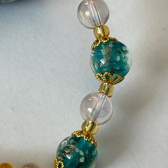 Liuli Glass Bead Blessing Harmony Bracelet Glow In The Dark - Picture 4 of 5